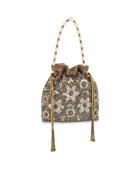 

Metro Gold-Toned Embellished Potli Clutch