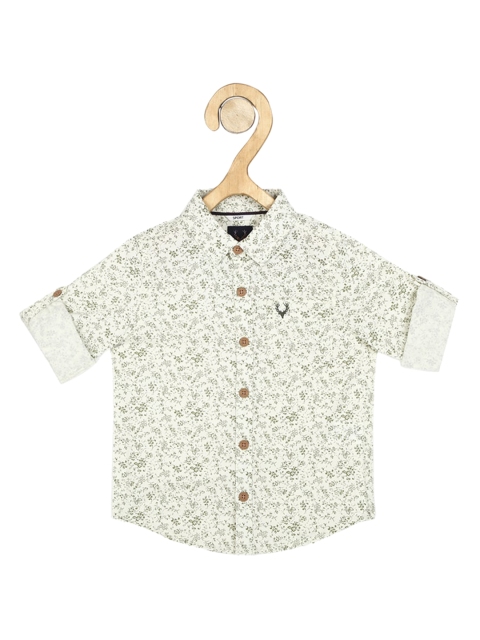 

Allen Solly Junior Boys Cream-Coloured Regular Fit Printed Casual Shirt