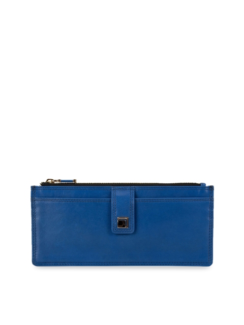 

Da Milano Women Blue Solid Leather Zip Around Wallet