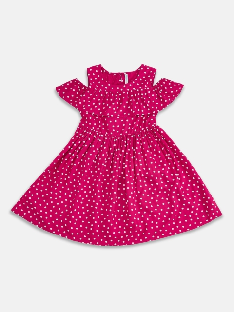 

Pantaloons Junior Girls Coral Printed Fit and Flare Dress