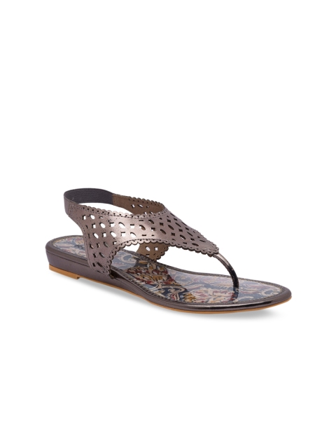 

Rocia Women Gunmetal-Toned Textured Heels, Metallic