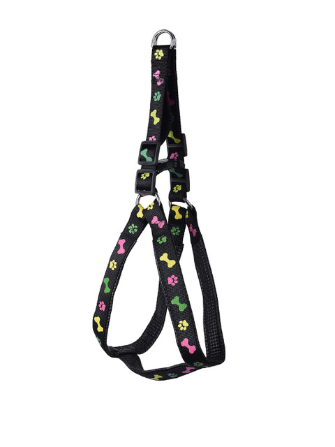 

PETS EMPIRE Black & Pink Self Design Dog Harness
