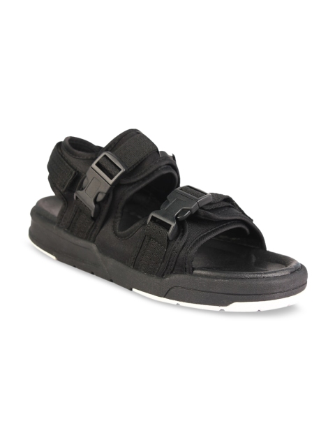 

Vento Men Black Solid Sports Sandals