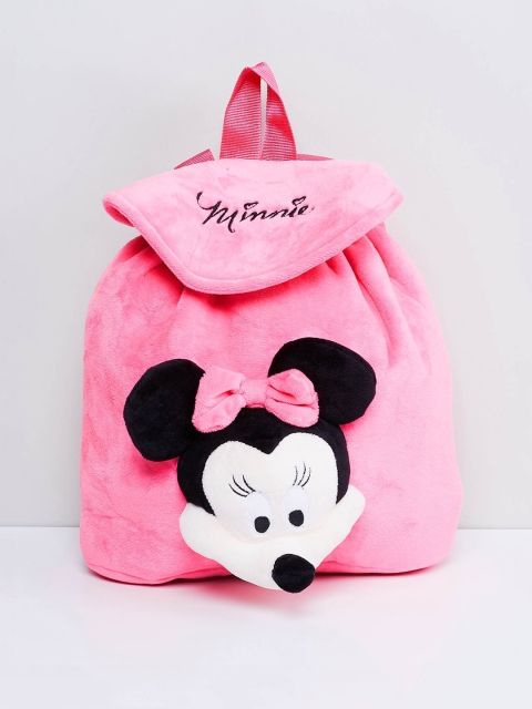 

max Girls Pink & Black Minnie Mouse Backpack