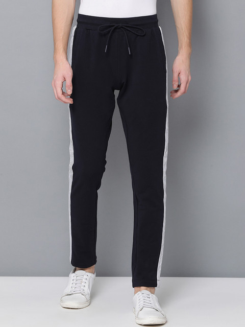 

Antony Morato Men Navy Blue & White Solid Track Pants