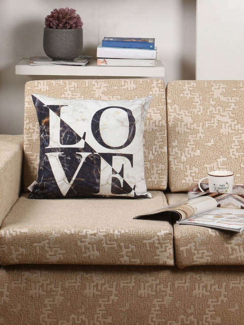

Sivya Black & White Single Quirky Square Cushion Cover