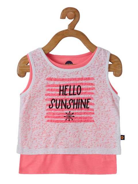 

VITAMINS Girls Pink Printed Top