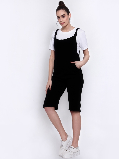

J Style Women Black Solid Capri Jumpsuit