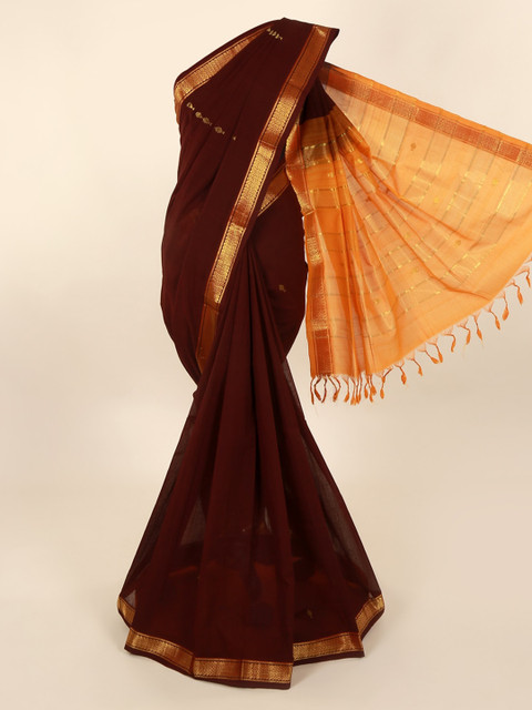 

Pothys Maroon Solid Saree