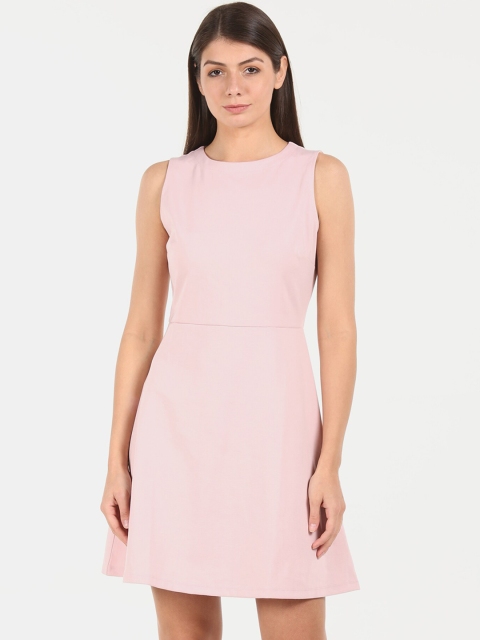 

GAP Women Pink Solid Fit and Flare Dress