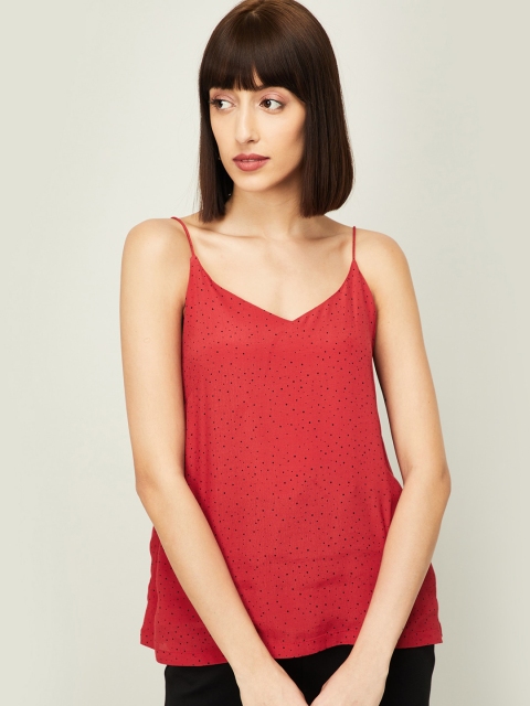 

CODE by Lifestyle Red Printed A-Line Top