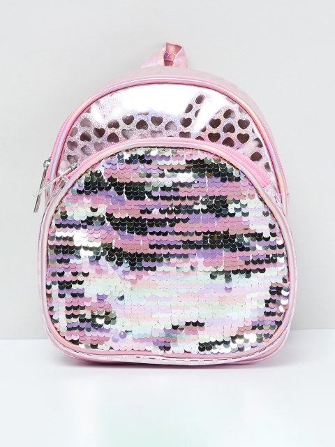 

max Girls Pink Embellished Backpack