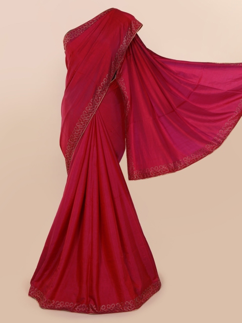 

Pothys Purple Solid Art Silk Saree