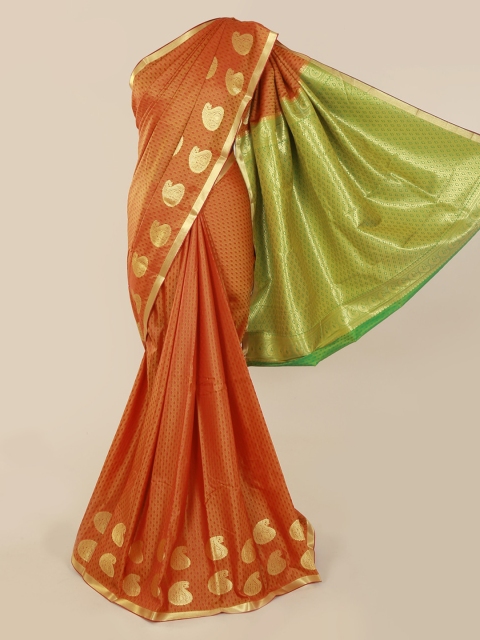 

Pothys Orange Woven Design Art Silk Saree