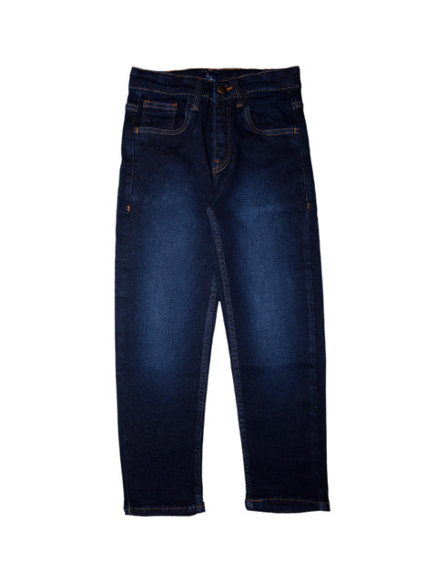 

KiddoPanti Boys Blue Regular Fit Mid-Rise Clean Look Stretchable Jeans