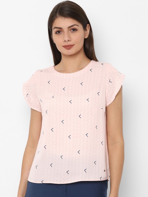 

Allen Solly Woman Pink Geometric Printed Top