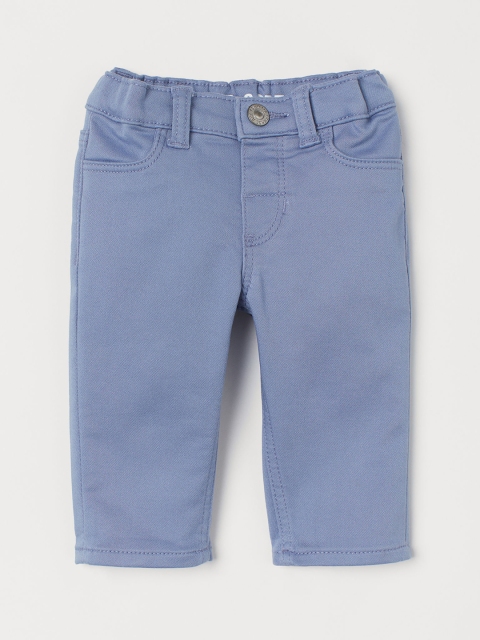 

H&M Boys Blue Solid Soft twill trousers