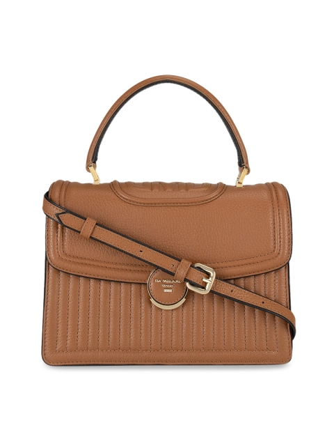

Da Milano Brown Solid Leather Satchel