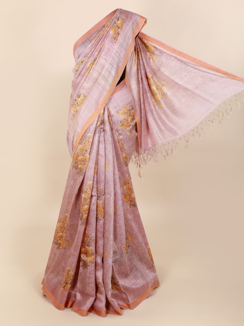 

Pothys Pink Printed Pure Silk Saree
