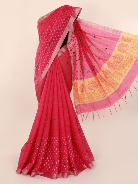 

Pothys Coral Embroidered Saree