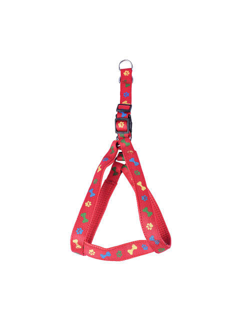 

PETS EMPIRE Unisex Red & Blue Self Design Dog Harness