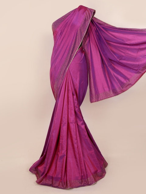 

Pothys Violet Solid Art Silk Saree