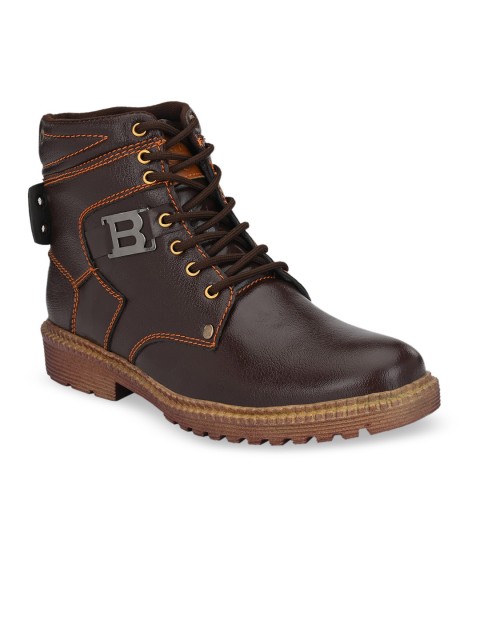 

Big Fox Men Brown Solid Mid Top Flat Boots