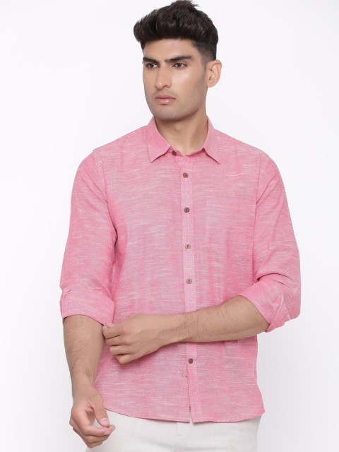 

Tistabene Men Pink Regular Fit Solid Casual Shirt