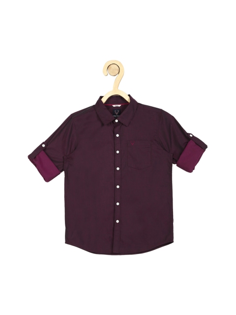 

Allen Solly Junior Boys Maroon Regular Fit Solid Casual Shirt