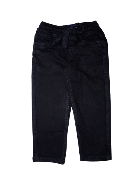 

KiddoPanti Boys Black Regular Fit Jeans