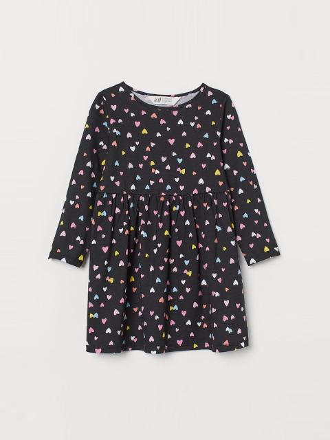 

H&M Girls Black Cotton Jersey Dress