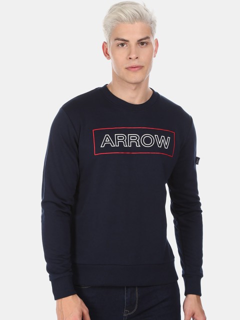

Arrow Sport Men Navy Blue Printed Sweatshirt