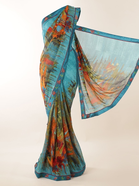 

Pothys Blue Printed Saree