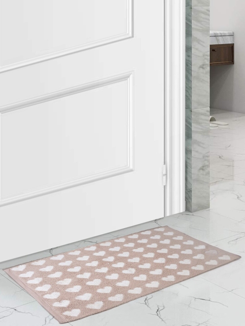 

SCENTRA HOME Beige & White Self-Design Bath Mat