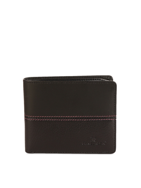 

Daniel Klein Men Brown Solid Leather Two Fold Wallet