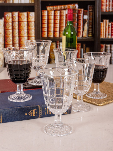 

Roxx Set Of 6 Transparent Glass Wine Tumbler