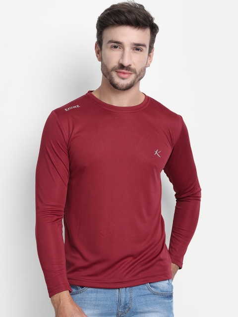 

Kastner Men Red Solid Round Neck T-shirt