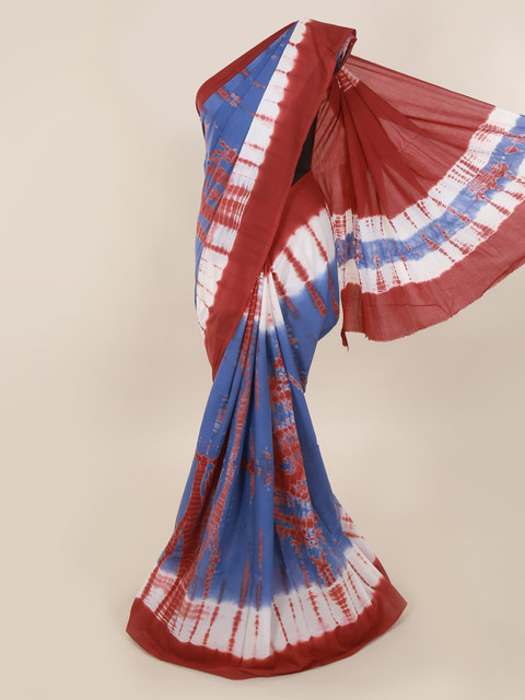 

Pothys Blue Printed Pure Cotton Saree