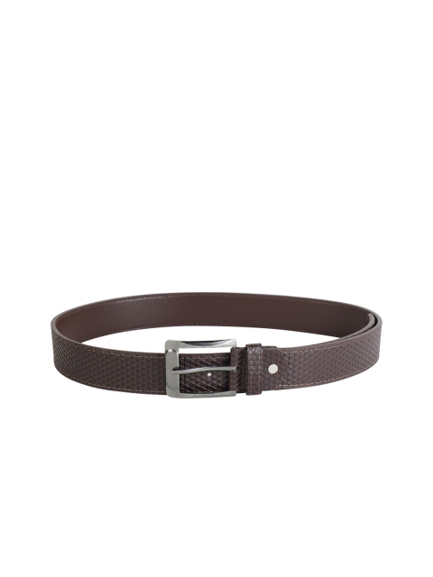 

ZEVORA Men Brown Textured Belt