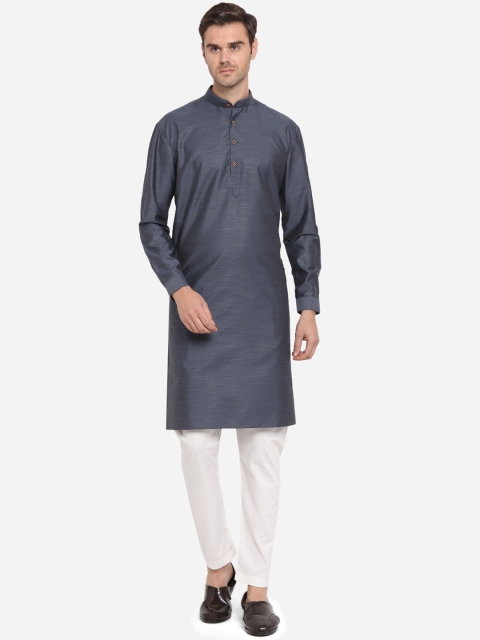 

Modi Men Kurta Grey Straight Kurta