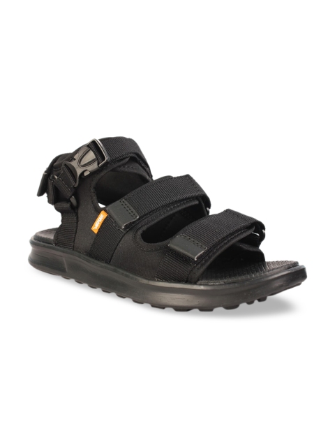 

Vento Men Black Solid Sports Sandals