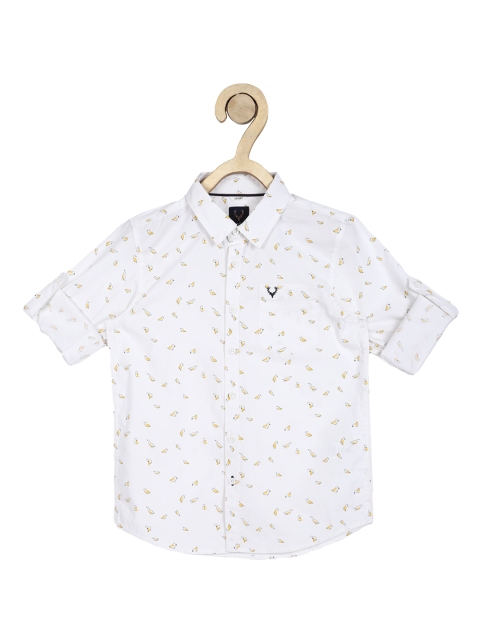 

Allen Solly Junior Boys White Slim Fit Printed Casual Shirt