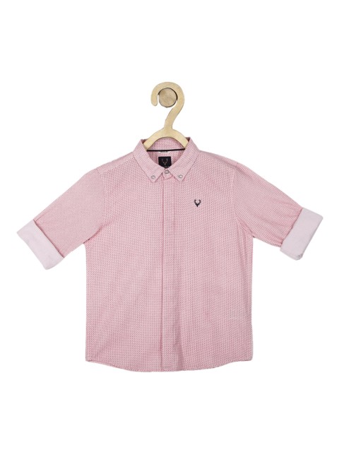 

Allen Solly Junior Boys Red Regular Fit Printed Casual Shirt