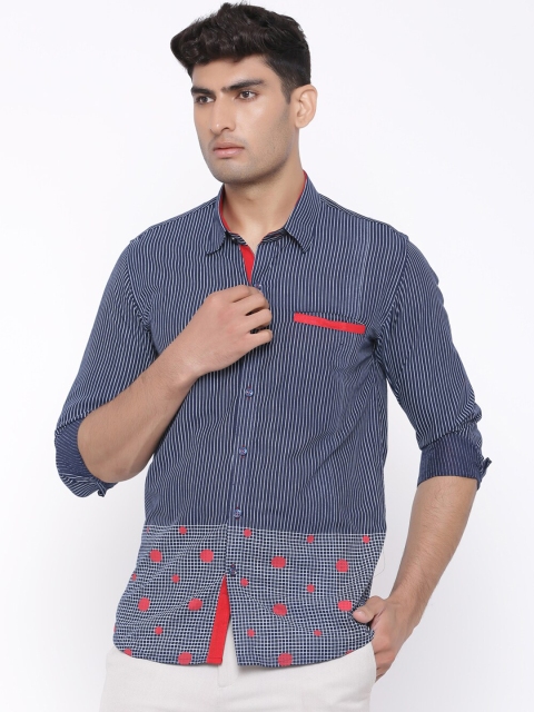 

Tistabene Men Blue Regular Fit Printed Casual Shirt