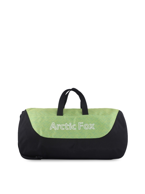 

Arctic Fox Unisex Green & Black Colourblocked Barrel Light Duffel Bag