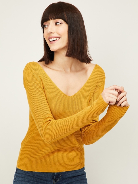 

Ginger by Lifestyle Women Mustard Solid Top