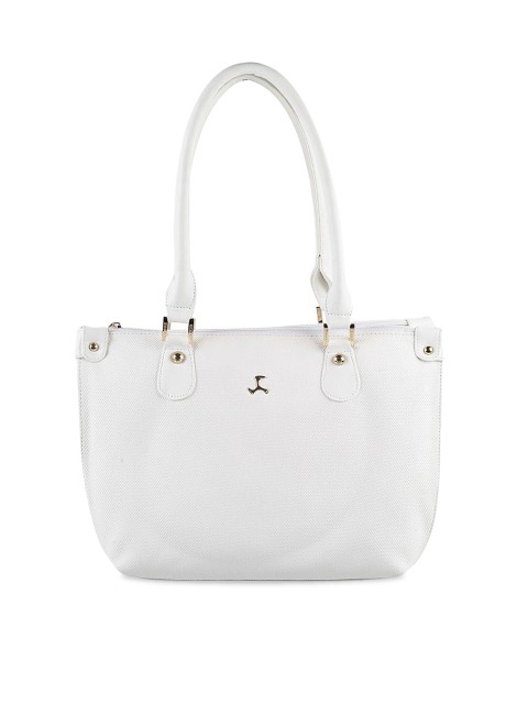 

Mochi White Textured Shoulder Bag