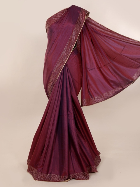 

Pothys Purple Solid Art Silk Saree
