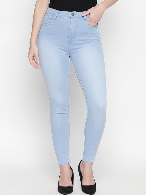 

PURPLE WATER Women Blue Slim Fit High-Rise Clean Look Jeans