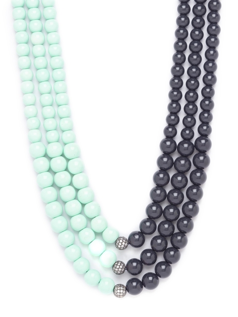 

JOULES BY RADHIKA Blue & Sea Green Brass Gold-Plated Handcrafted Necklace